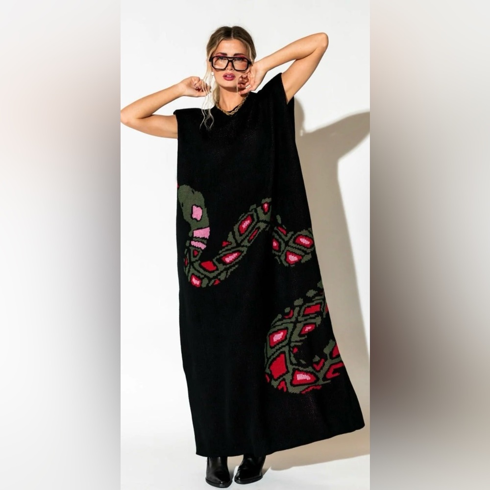 Dressed in LALA ORIGINAL: Big Reputation Oversized Knit Maxi Dress. NWT